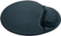 Коврик для мыши Gembird гелево-тканевый MP-GEL с валиком под запястье, черный Mouse pad