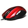 Мышь DeTech DE-5040G Rubber Shiny Red, USB 