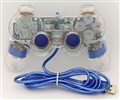 Геймпад K800, проводной USB, вибро, прозрачный пластик, Blue