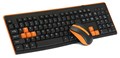 Клавиатура и мышь беспроводные HQ-Tech KM-32RF Orange, 2.4G, USB nano