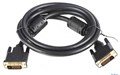 Кабель DVI 1,8m 2ferite Dual link 19/19pin черный dvi-dvi, для подключениея монитора к компьютера, двунаправленный
