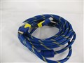 Кабель HDMI-HDMI V-1.4 5m 19PM/M OD-8.0mm, 2 фильтра, Blue-Golden (в оплетке)