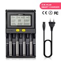 Зарядное устройство от 220V/12V, MiBoxer C4-Plus, 4 канала, Ni-Mh/Li-ion(4.2/4.35)/LiFePO4, 2.5A Max, LCD, Box