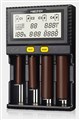 Зарядное устройство от 220V/12V, MiBoxer C4 (v3), 4 канала, Ni-Mh/Li-ion(4.2/4.35)/LiFePO4, LCD, Box 