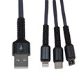 Кабель (шнур) LP 3 в 1 USB 3.0 to Type-C/Lightning/Micro-USB 1м (C20CM)