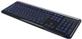 Клавиатура с подсветкой букв HQ-Tech KB-307F, USB (синяя подсветка) 