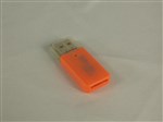 Картридер MERLION CRD-1GR TF/Micro SD, USB2.0, Orange