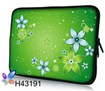 Чехол для планшета/нетбука 12.2' гламур HQ-Tech H191 'Абстракция цветы зеленые', неопреновый 30x23,5см