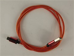 Кабель Micro USB2.0 5P/AM 1m  premium, алюминиевые коннектора, оплетка Red+Gold