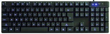 Клавиатура с подсветкой букв HQ-Tech KB-321F, USB (белая подсветка)