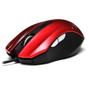 Мышь DeTech DE-5040G Rubber Shiny Red, USB
