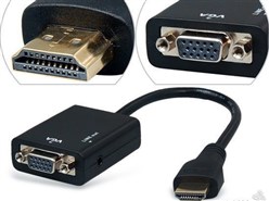 Конвертер HDMI (папа) на VGA(мама) + аудио (3,5мм мама)  30cm (блистер)