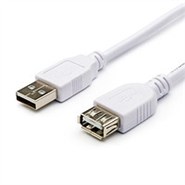 Удлинитель USB 2.0 1,8m AM/AF, ATcom, white