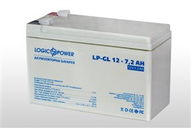 Аккумулятор гелевый 12V 7,2Ah LogicPower LP-GL 12-7,2