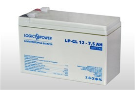 Аккумулятор гелевый 12V 7,5Ah LogicPower LP-GL 12-7,5