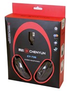 Наушники с микрофоном Chenyun CY-726 Black USB, LED