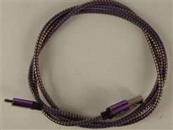 Кабель Micro USB2.0 5P/AM 1m  premium, алюминиевые коннектора, оплетка Purple+Gold