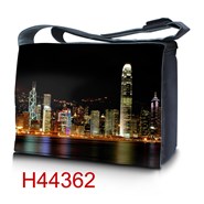 Сумка для ноутбука с клапаном 15.6 HQ-Tech H44362 Ночной Hong Kong, с картинкой, 1680D