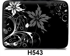 Чехол для планшета/нетбука 12.2 гламур HQ-Tech H543 Абстракция цветы чб, неопреновый 30x23,5см