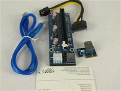 Райзер Дополнительный модуль питания для видеокарты Riser PCI-Ex x1 to x16, 6-pin, Version 007, USB 0,6 м