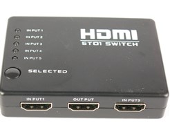 Свич HDMI 5-входов 1-выход, с пультум ДУ, пассивный 5T01
