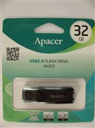 USB Flash Drive 32Gb Apacer AH322 USB2.0 Black (AP32GAH322B-1)