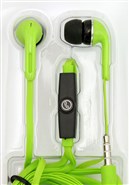 Наушники M2 Green, для моб. телефона/планшета, микрофон, DC3.5, Blister