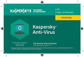 Kaspersky Anti-Virus European Edition Продление 1ПК 1год (для версии любого года) (KL1171XCAFR)