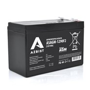 аккумулятор Azbist AGM ASAGM-1290F2, Black Case, 12V 9.0 Ah