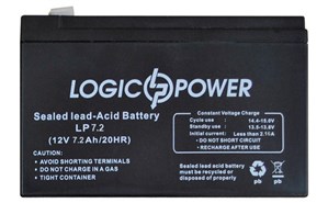 Аккумулятор AGM 12V 7,2Ah LogicPower