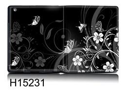 Чехол для iPad2 гламур HQ-Tech 15231 Абстракция бабочки чб