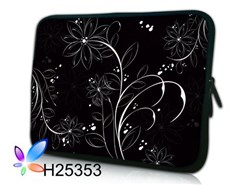 Чехол для планшета/нетбука 10.2 гламур HQ-Tech H353 Абстракция цветы чб, неопреновый 27,5x22см